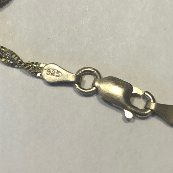 Ladies Twisted Chain Italian Silver Bracelet - Picture 4 of 4